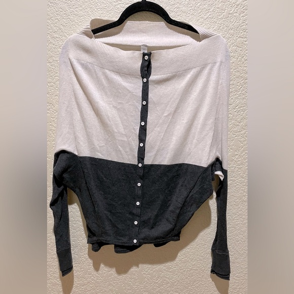 Lululemon After Class Cardigan Heathered Beige & Black Size 4 - Picture 10 of 16